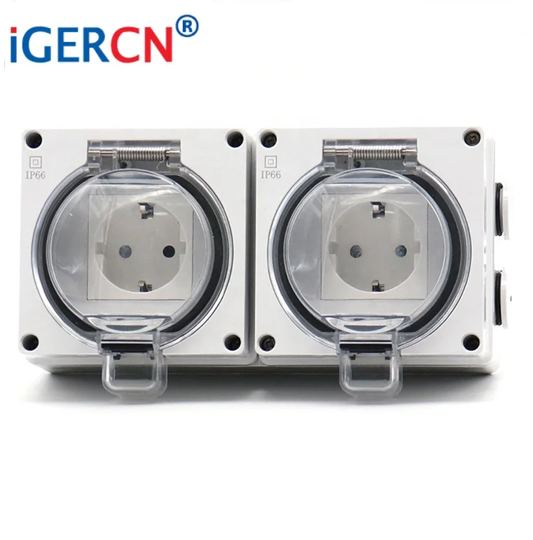 250V 16A  EU/Russia weatherproof wall socket  /EU design waterproof wall socket