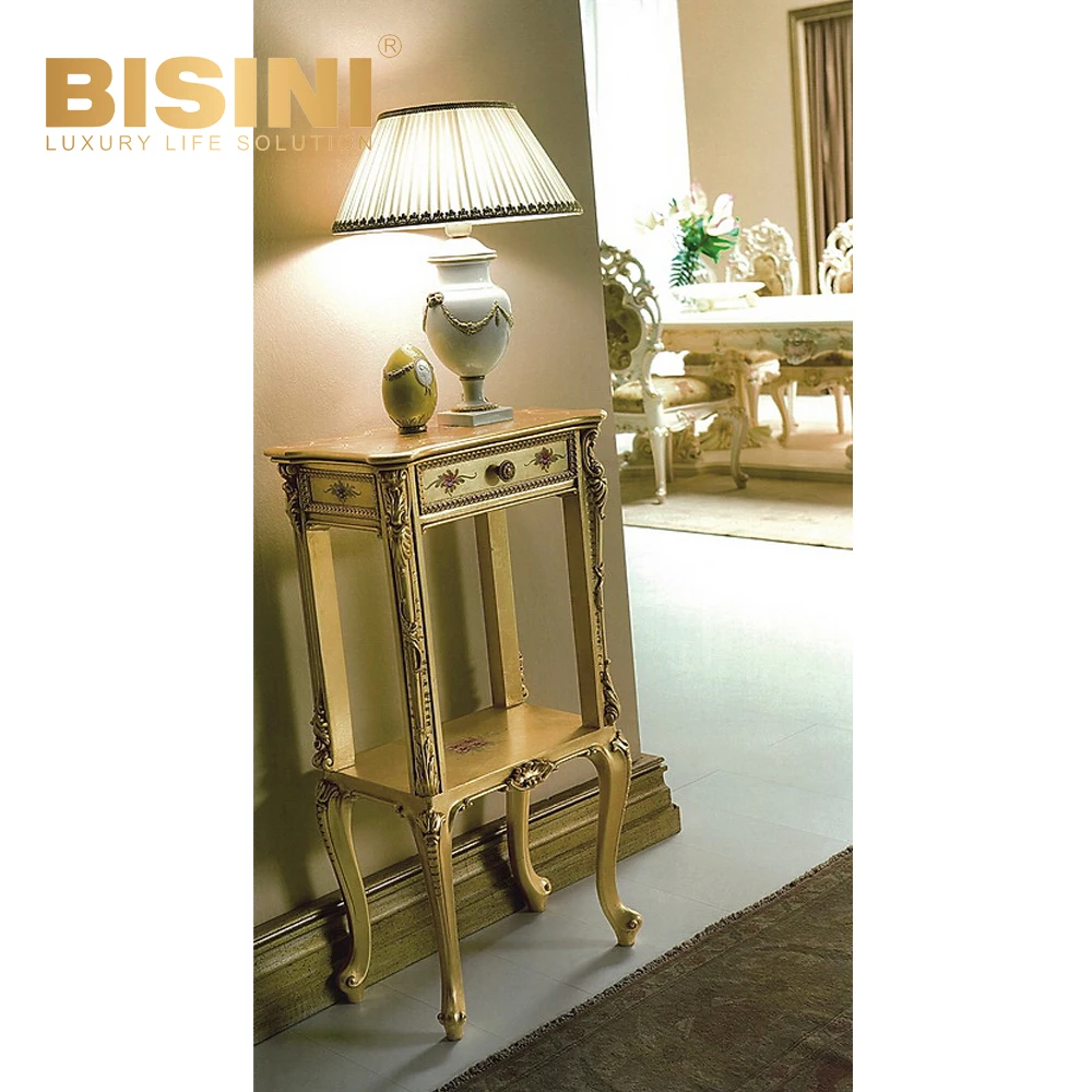 Marble porch cabinet shelf living room case antique Gilding console table with mirror