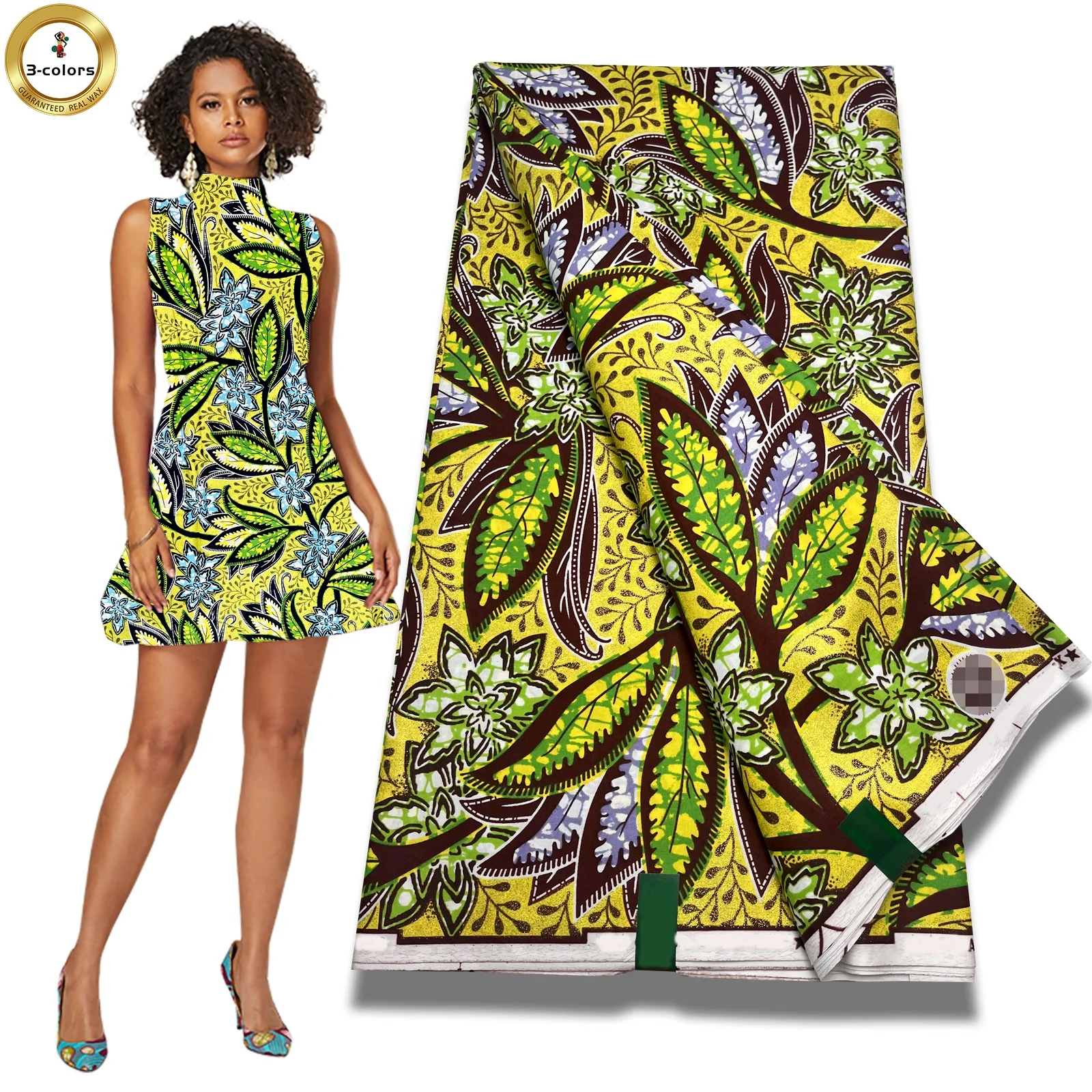 2022 New Arrival 100% Cotton Super Glitter Wax Grand Super Gold Wax Print Fabric Ankara