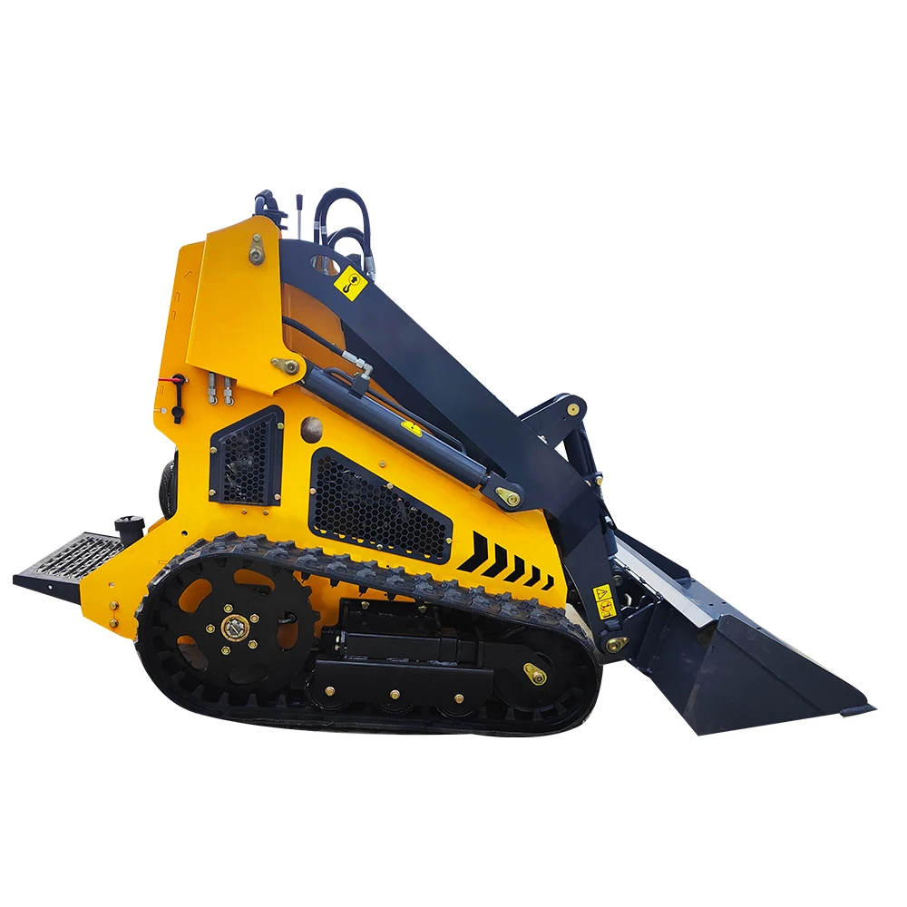 Chinese Wholesale Fuel-efficient cheap mini skid steer loader electric with 4 in 1 bucket mini loader