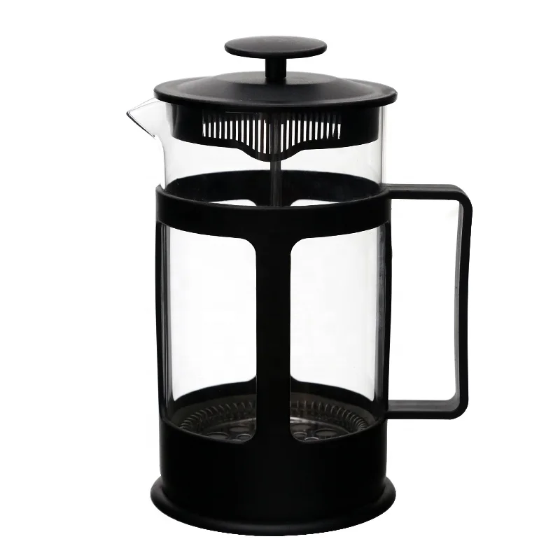 Eco-Friendly French Press Coffee & Tea Maker Thickened Borosilicate Glass & Plastic Set for Home Use 350ml/1L Capacity