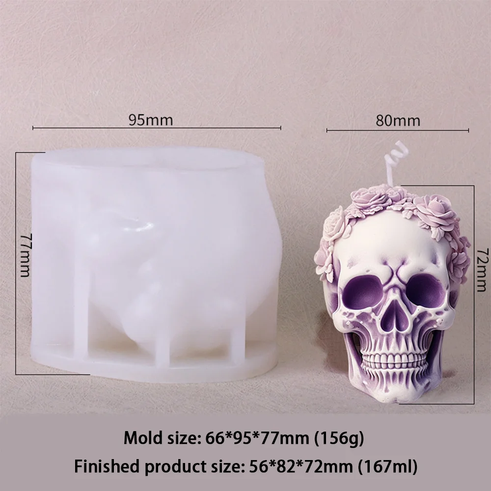 Festive funny skulls Candle Mold 3d Silicone Cake Molds Mould Diy Candle Mold