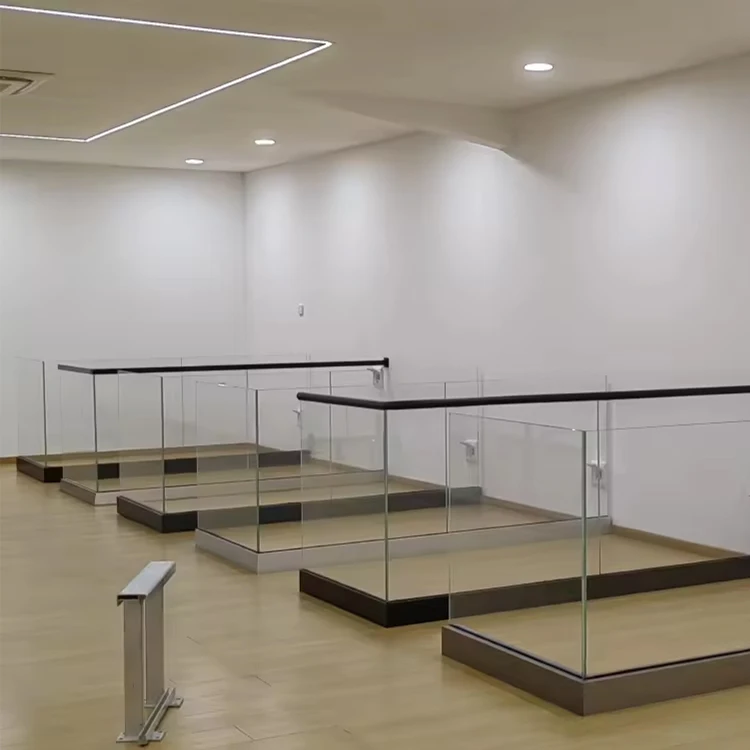 Frameless LED Light Colorful Stair Balcony Deck Railing Safty Glass Double Layer Tempered glass laminated For Railing System