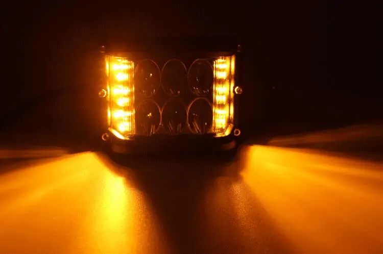 Tractor led lamp 45w 60w 12 volt 5000LM led flood work light flash white /yellow lights