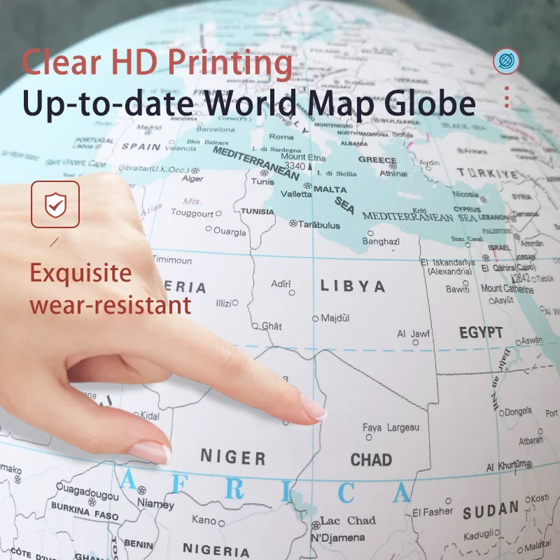 Illuminated AR Globe for Kids Learning  8' Small World Globe for Classroom Geography Educational Tool Gifts for Children