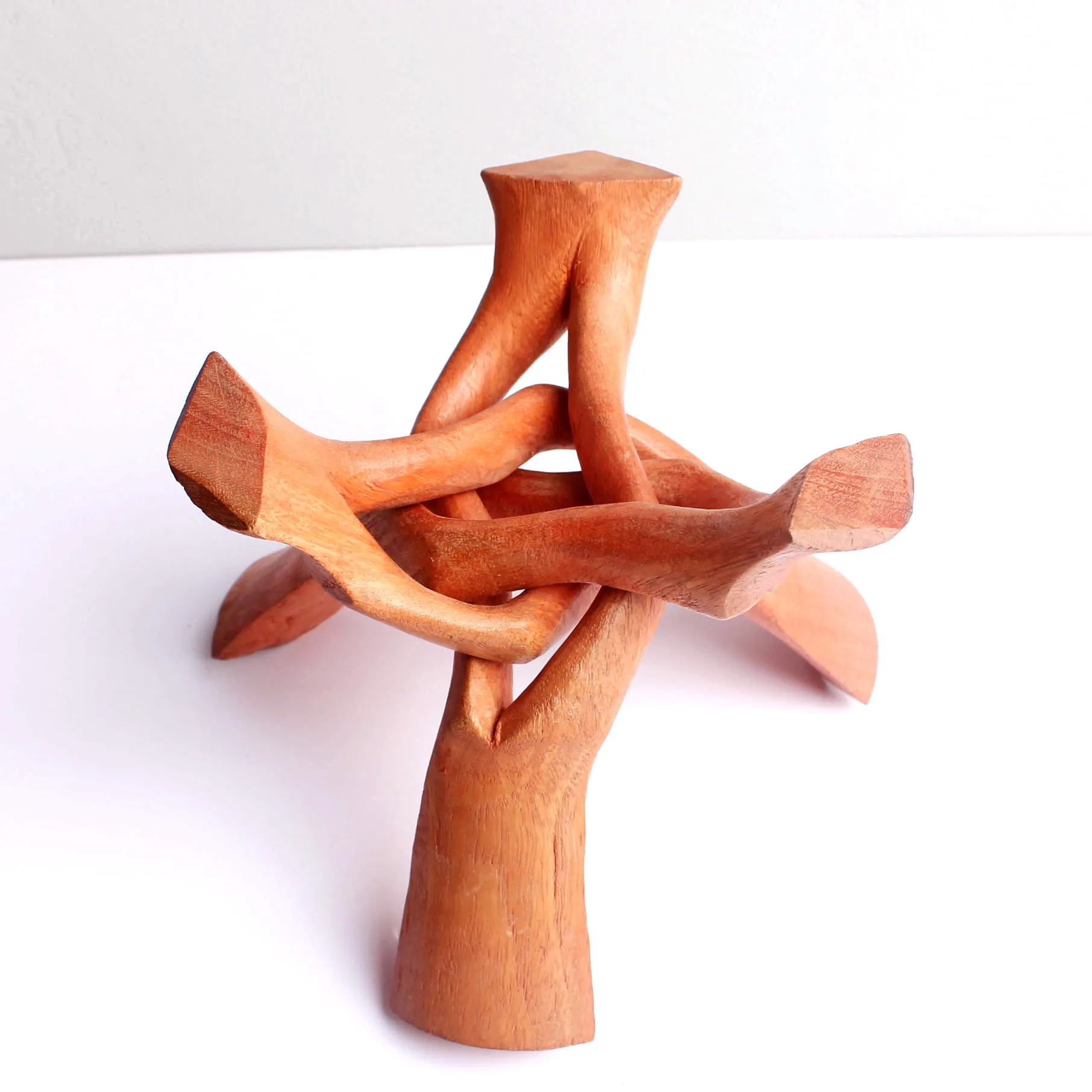 Gemstone Ball Solid Wood Base Carving Display Stand Sphere for Home Decoration