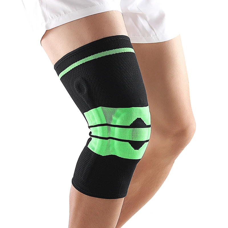 Custom Logo Factory Direct Sale Air Permeability Sports Protective Knitted Elastic Knee Support Nylon Knee Compression Sleeve