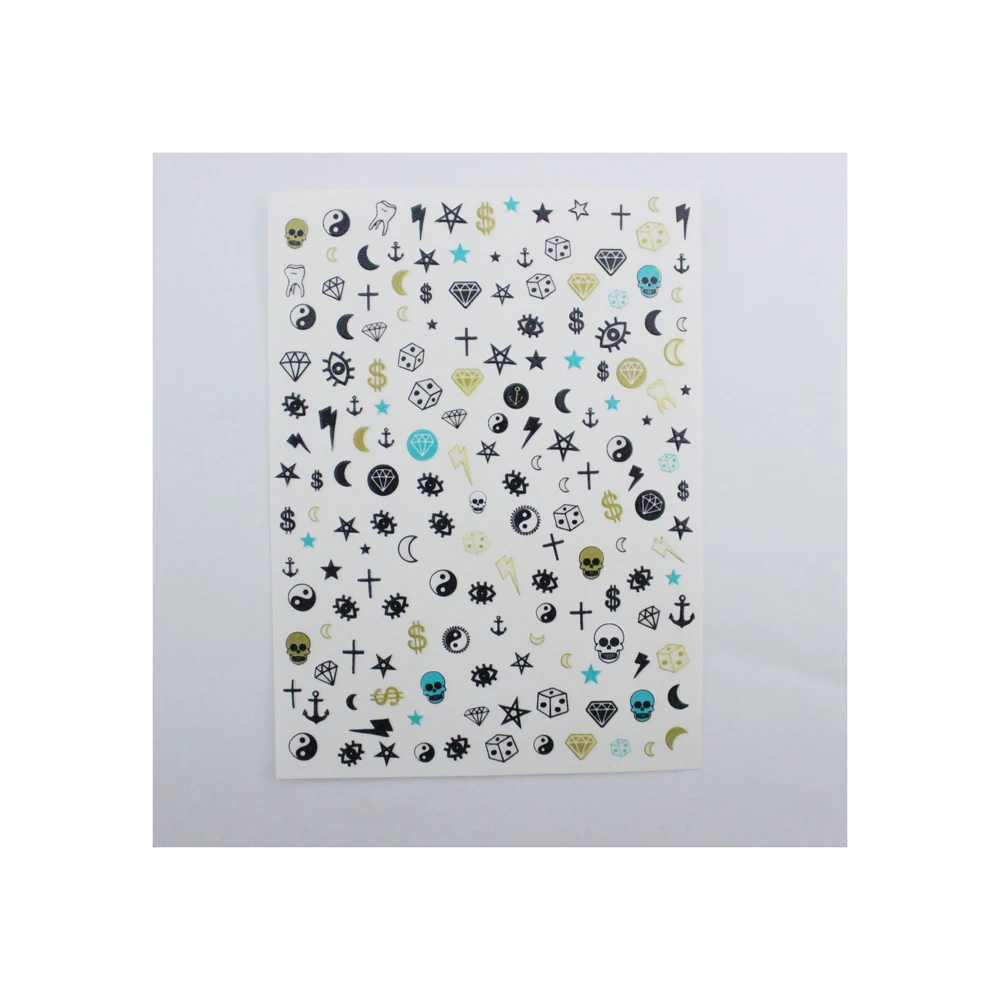 Free Sample Customized Wholesale Designer Adhesive Nail Sticker For Nails Art