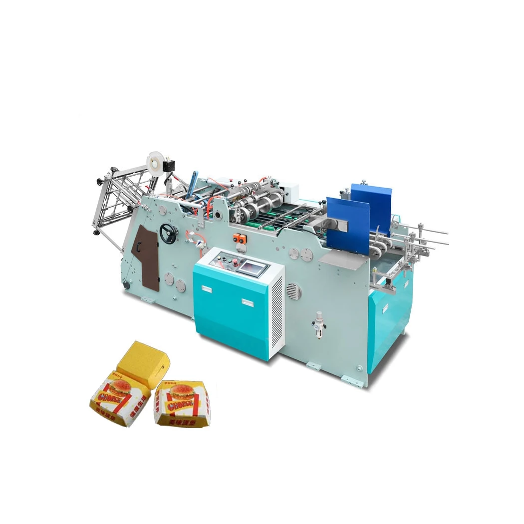 High speed full automatic burger box making machine with CE certificate