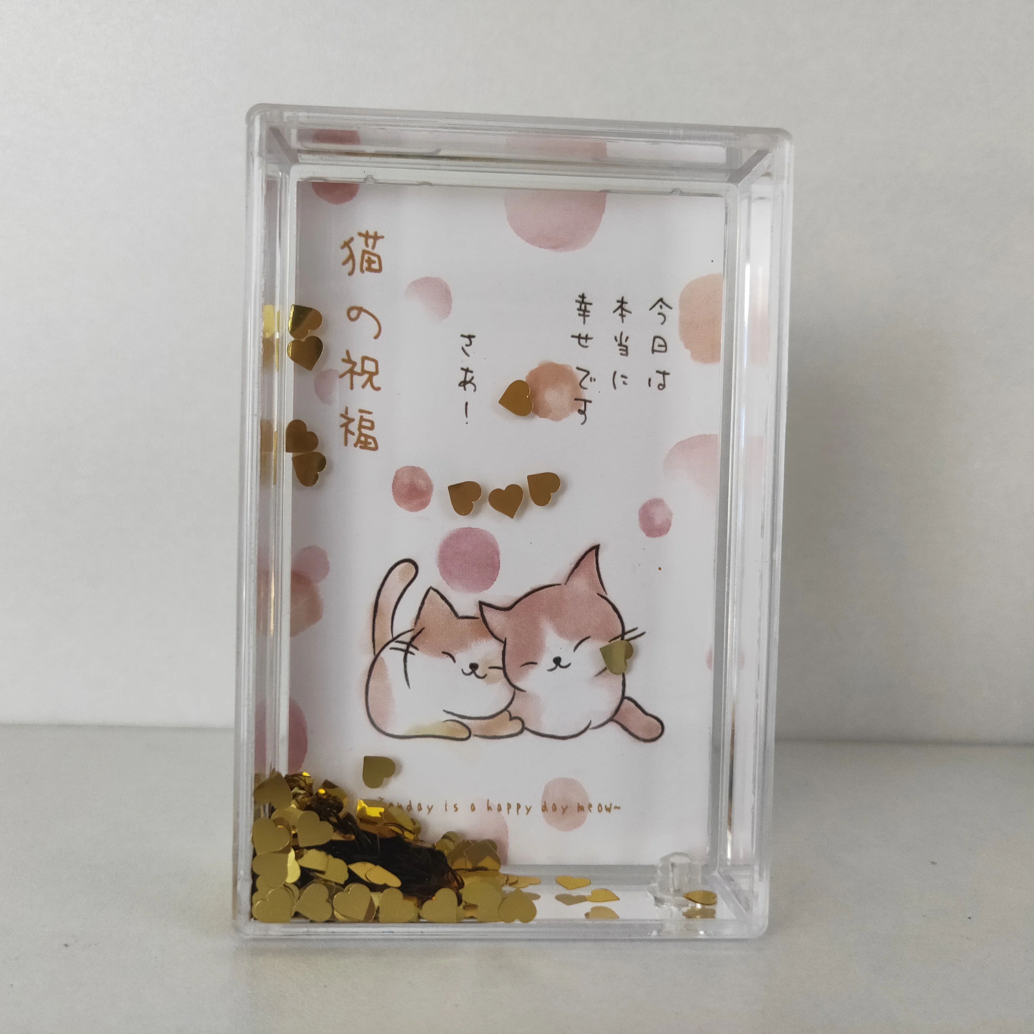 Прозрачный PS gold glitter 2x3 instax Liquid water Snow globe frame