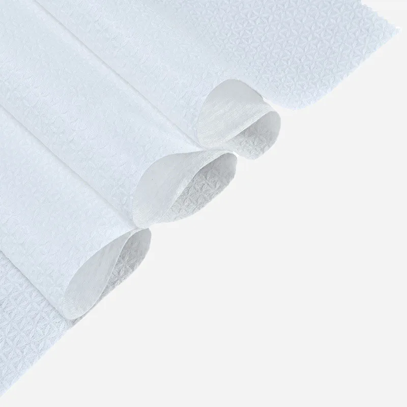 China Manufacturer Poly Spunlace Nonwoven Fabric for Disposable Dry Towel Raw Material