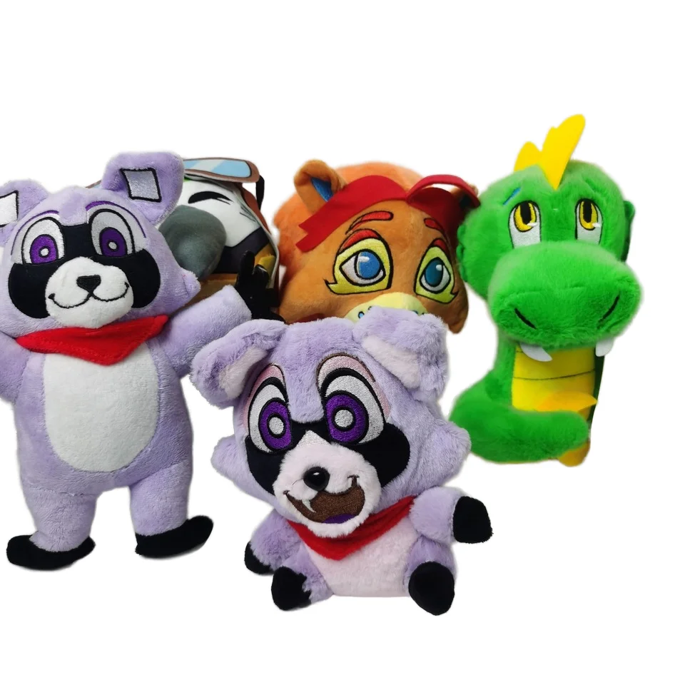 Indigo Park Soft Plush Toys Rambley Raccoon Lloyd Lion Mollie Macaw & Finley Sea Serpent Kids Gift