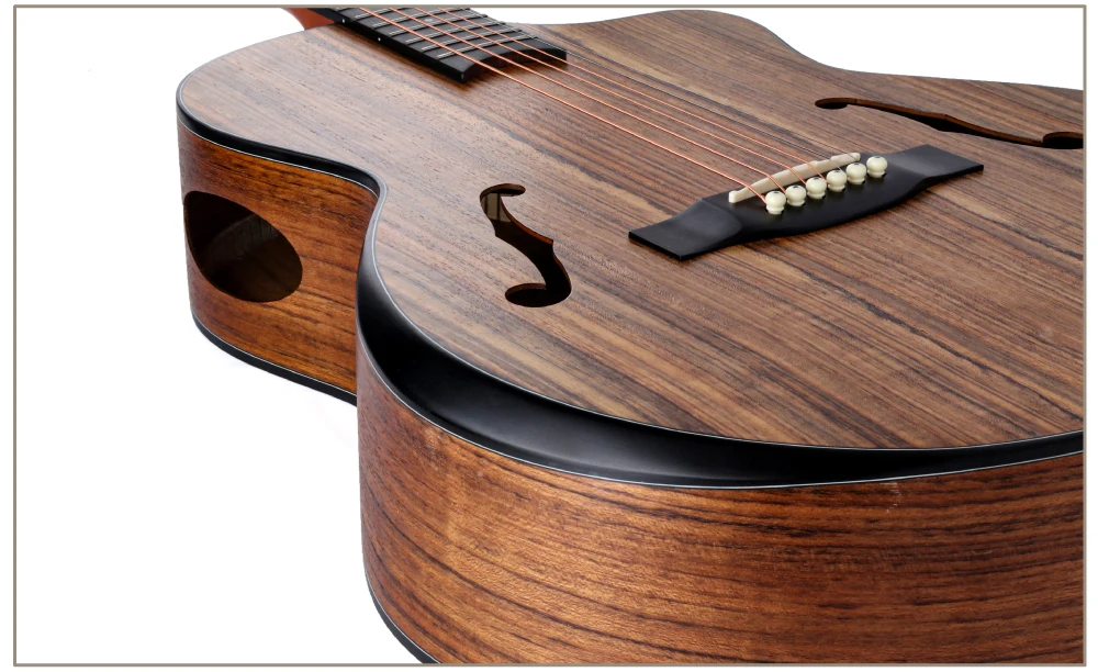 JF Walnut body shape steel string acoustic matt armrest  guitar with pickup