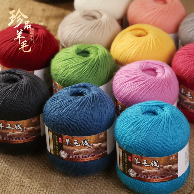 Wholesale 238 Classic Fine Wool Sweater 50g Cashmere Wool Silk Mohair Hand-Woven for Four Seasons Use for Knitting and Sewing