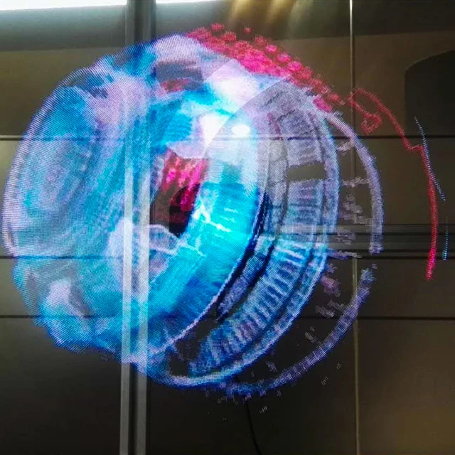 Chariot mini movable 3d Fan, small size 3d Holographic Display screen fan