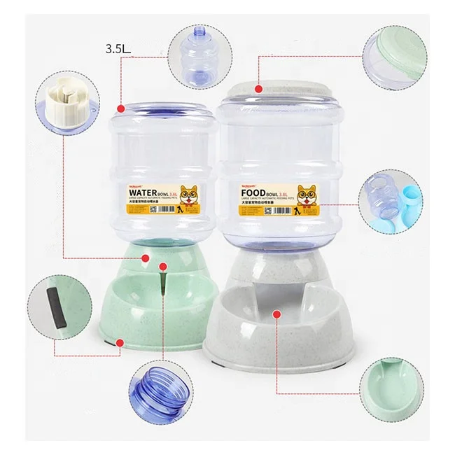 Gravity supply cat and dog water dispenser 3.8L large capacity automatic pet feeder waterer