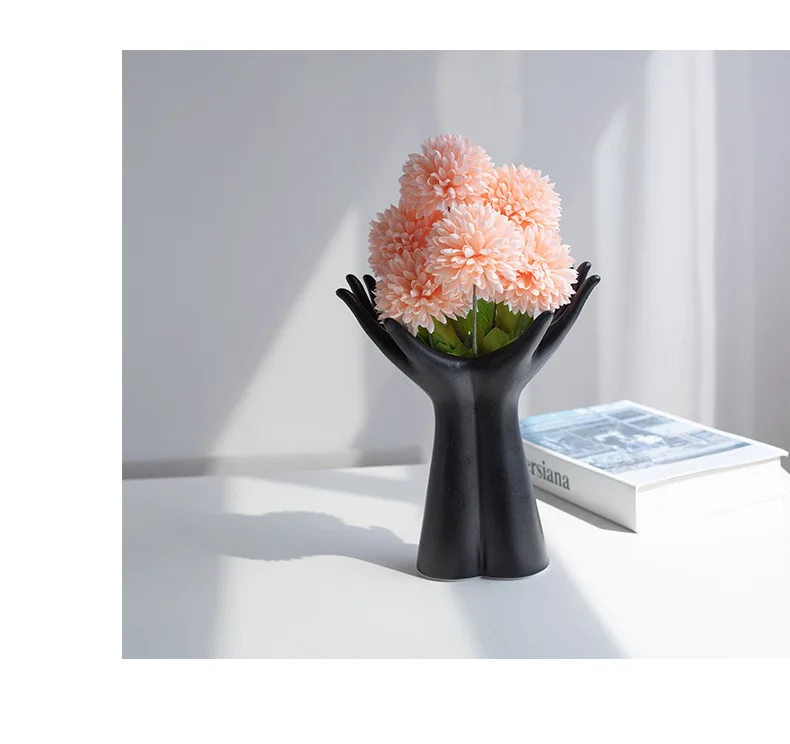 Nordic Creative Ceramic Body Art Vase, Living Room Desktop Hydroponic Flower Arrangement Vase