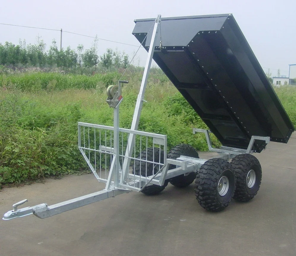 Factory Supply Foldable Tipping Tandem timber trailer TMT020