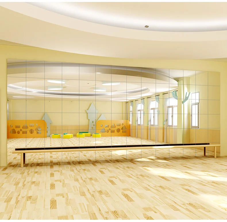 Factory Wholesale Internet Celebrities Dance Studio Shatter Proof Soft Flexible Acrylic Mirror Sheet Without Limit Design Mirror