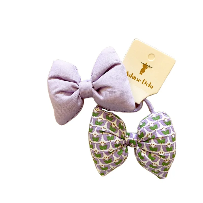 Girl Accessories Kids Floral Bow Design Hair Ties For Kids Plug The Cotton Cord Elastic Hair Ties For Kids Absolute Loader