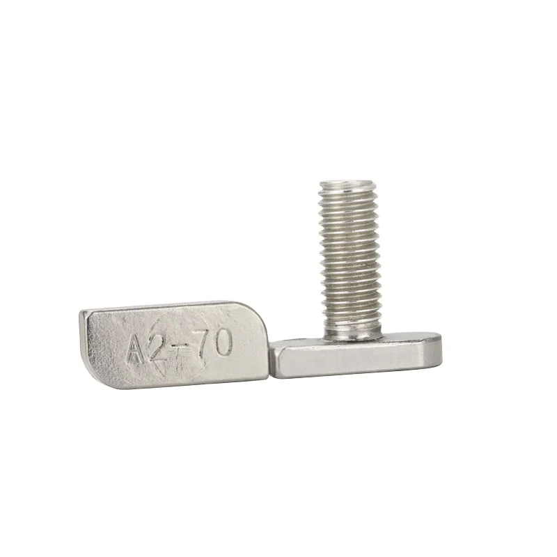 Custom T-bolt supplier m3 m4 m8 stainless steel rhombus rectangular square head T shape screw T bolt