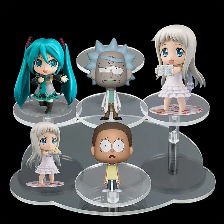 Custom Transparent Round Acrylic Cupcake Snack Drink Display Stands Can Also Be Used For Jewelry Display Stands