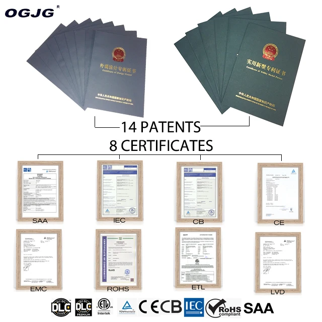 OGJG 1.5m 40w 50w 60w linkable suspended led ceiling lamp with pc cover aluminum light fixture