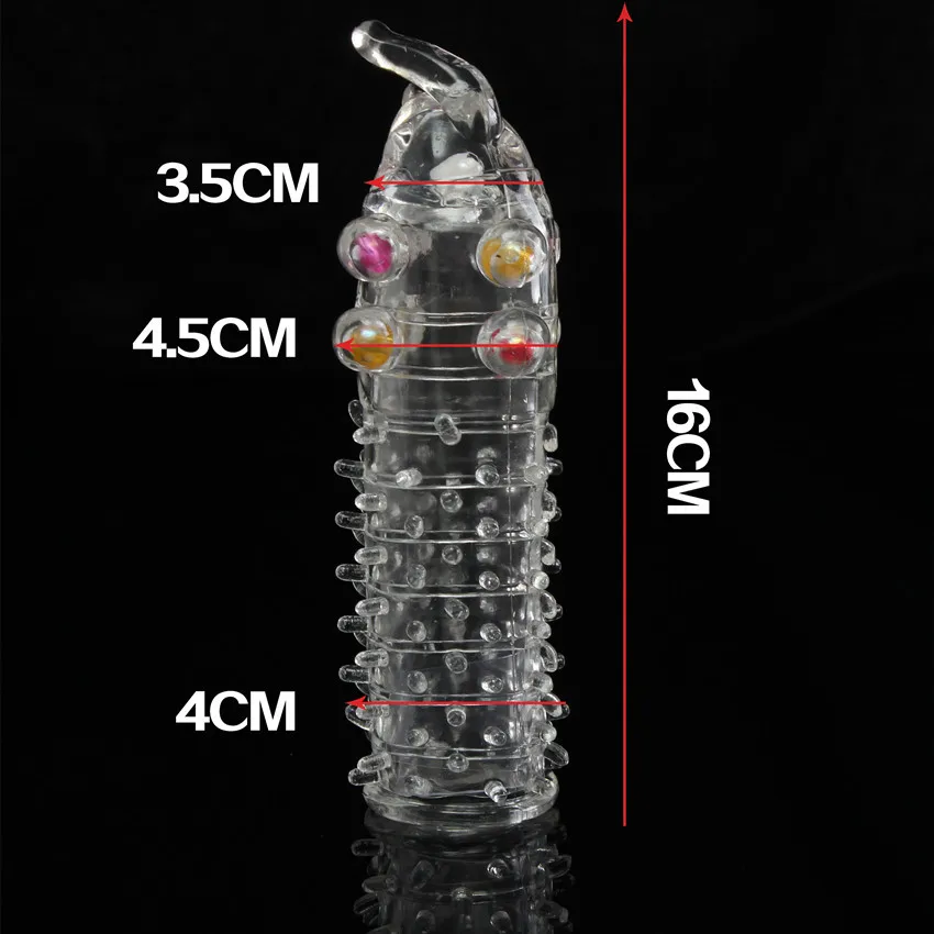 Reusable Condoms Dotted Ribbed Delay Aid Thickening Thorn Condoms