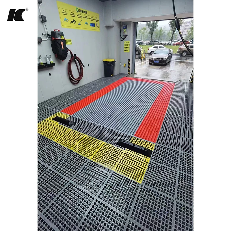 400*400*30MM Four Leaf Clover workshop floor tiles interlocking plastic Tiles for Garage Floor Covering