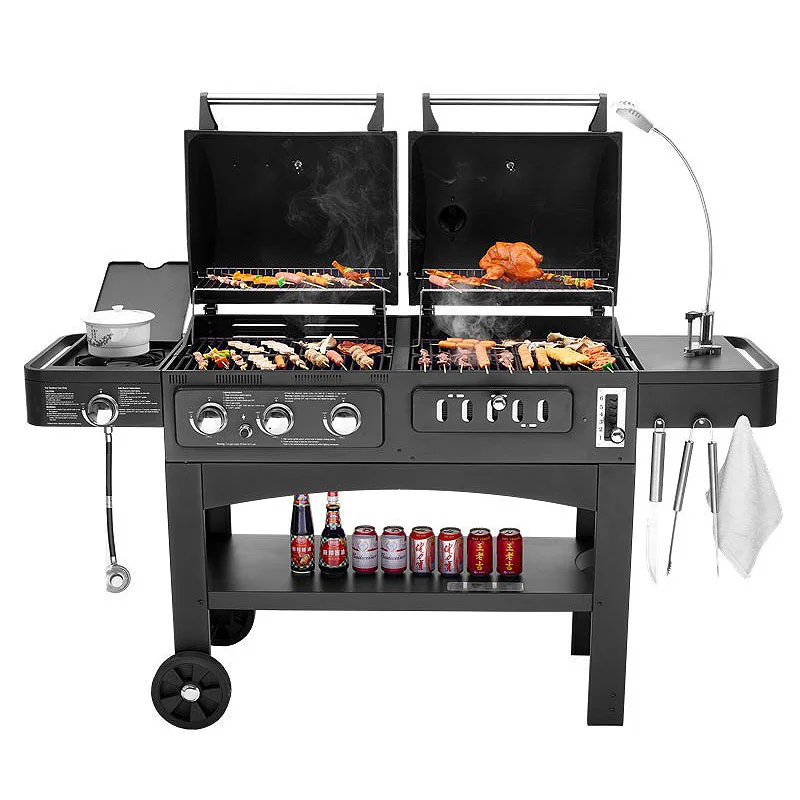 Bbq Charcoal gas Dual-purpose grill Tandoor Oven Kebab  Stove Smoker Chimney Barbecue Grill Oven Barbeque Cooking
