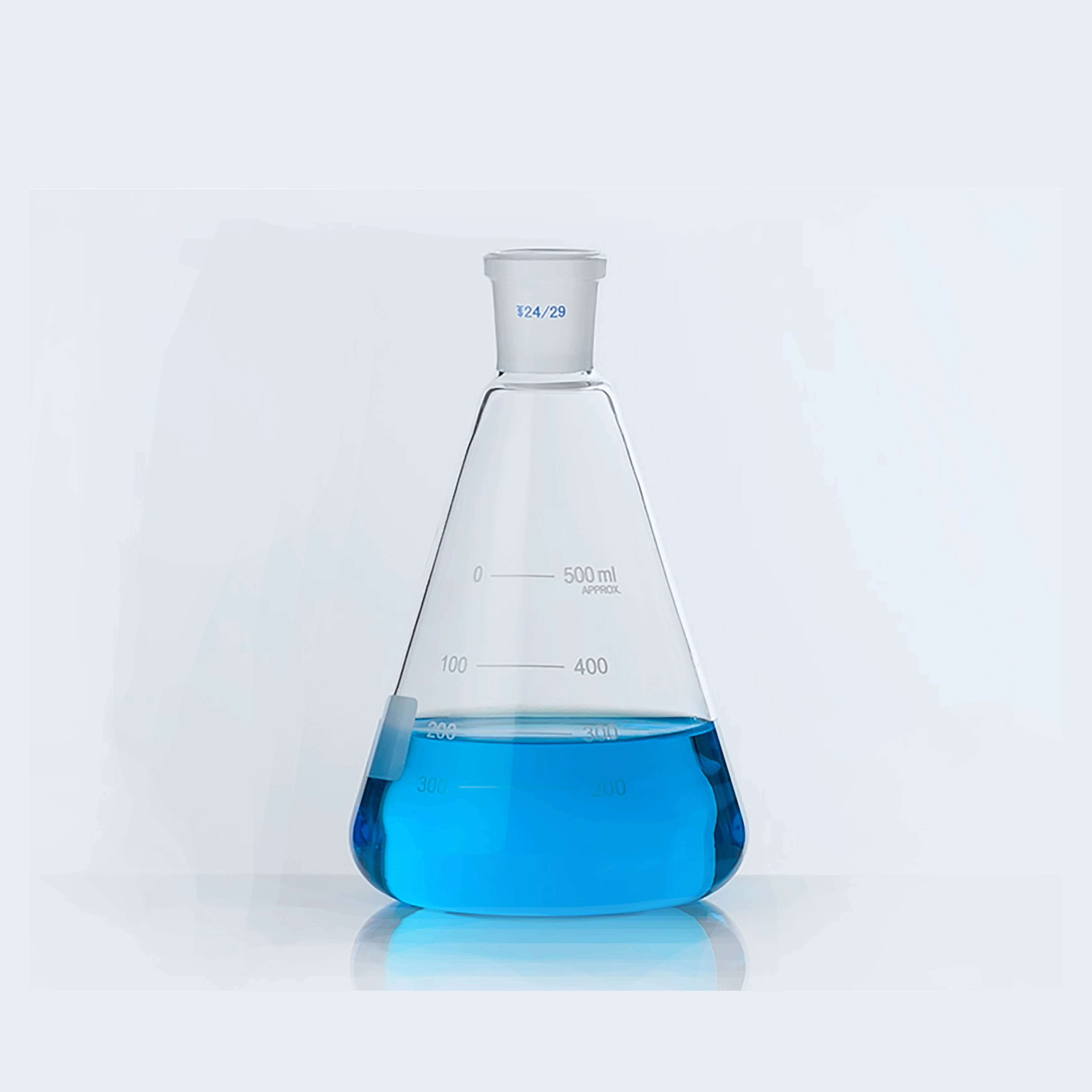 High quality borosilicate big size narrow mouth glass erlenmeyer flask