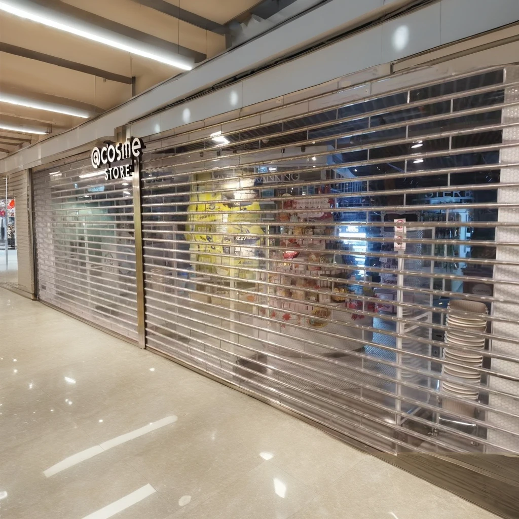 Factory Price Folding crystal doors Transparent high-quality durable polycarbonate rolling shutters for commercial stores