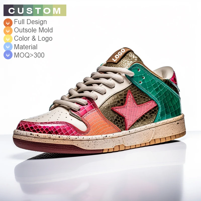 OEM Low white sneakers retro Skateboarding shoes custom logo brand trainers other trendy skateboard shoes men