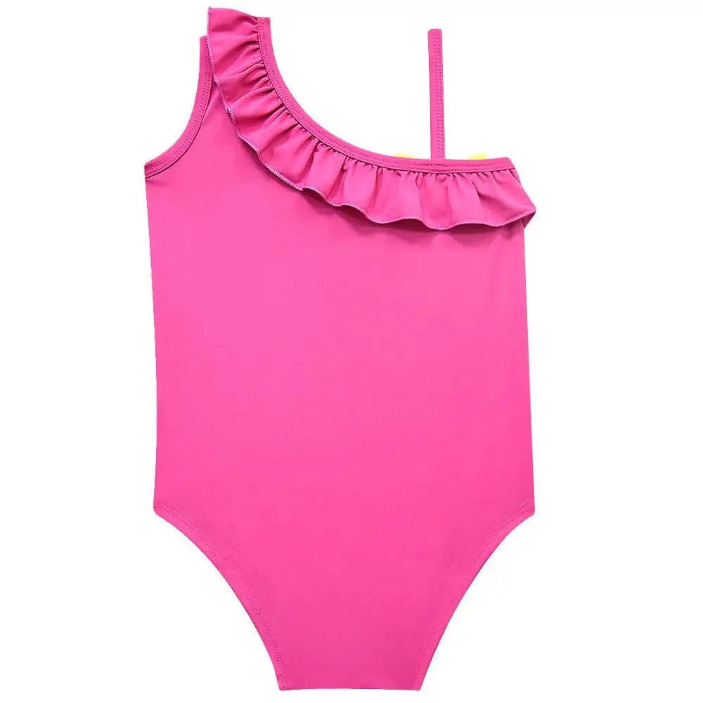 Kids Milk Silk Bathing Suit One Piece Baby Swimsuit Cute Cartoon Doll Girls Swimming Wear