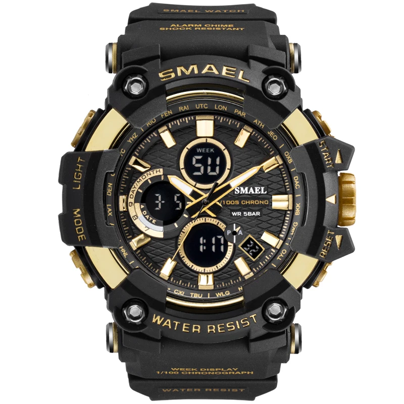 
fashion trend SMAEL 1802 back light digital analog men sport watch for teenager 