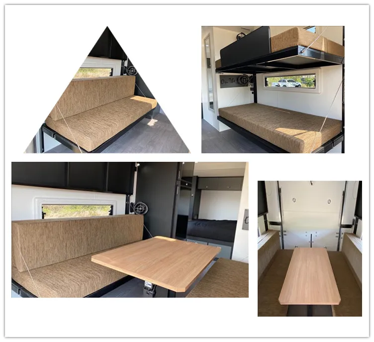 
Half ton basic rv motorhome caravan camper toy hauler with 6 full bathrooms 