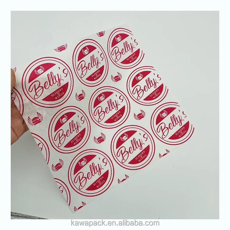 Food silicone oil paper Print logo baking sandwich hamburger bread wrapping paper