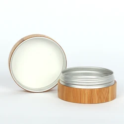bamboo packaging unique 10g 15g wooden jar with bamboo lid cosmetic cream aluminum jars