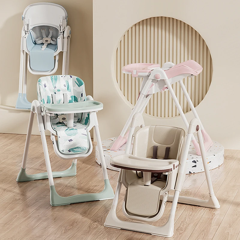 Multifunction plastic portable foldable toddler baby feeding high chair