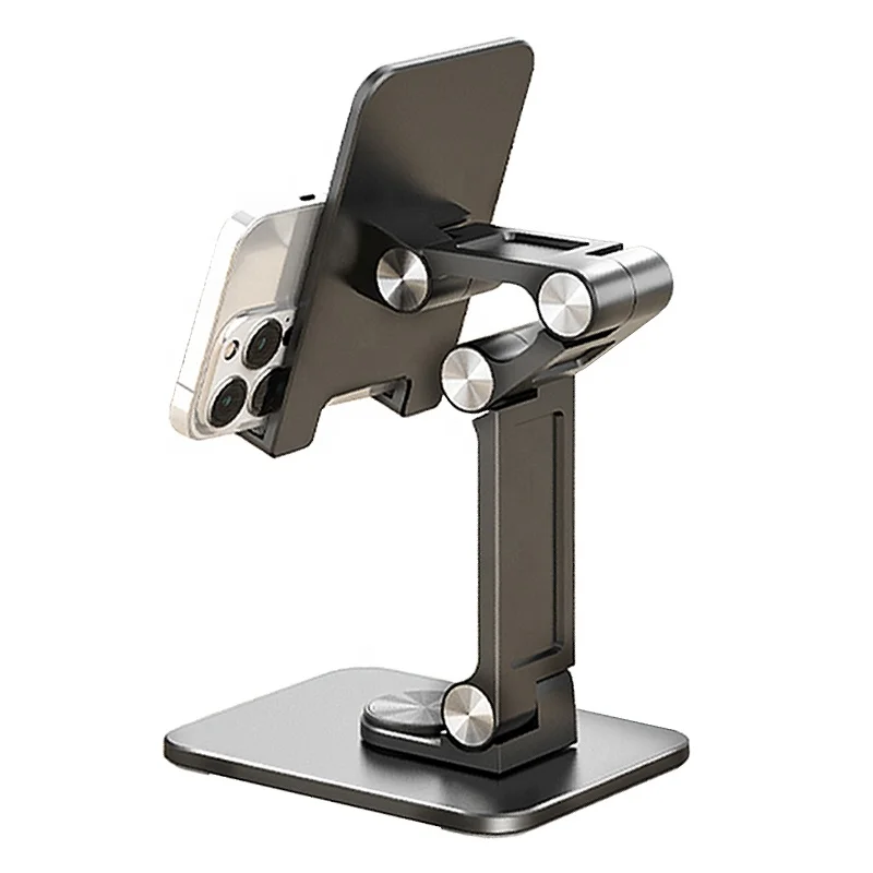 Desktop Mobile Phone Tablet Universal Phone Stand Foldable Portable Adjustable Office Desk 360 Rotating Holder