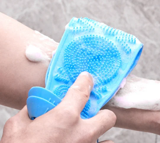 Silicone Bath Towel Body Brush  for Shower Silicone Body Scrubber for Men and Women,Silicone Bath Body Brush