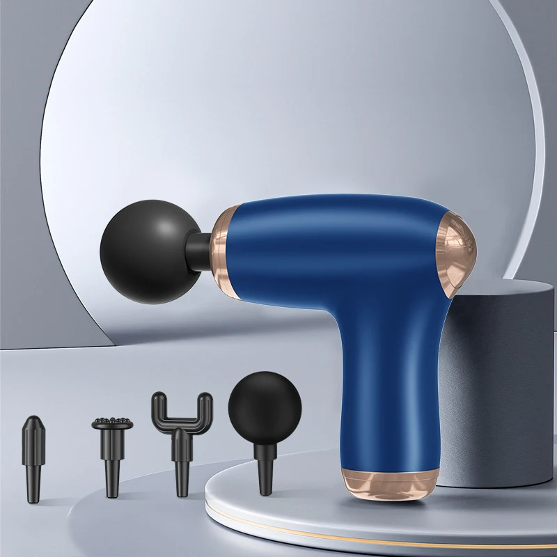 2024 Smart Wireless Portable 4 Head Mini Massage Gun Muscle Health Care Multifunctional Gun Massage