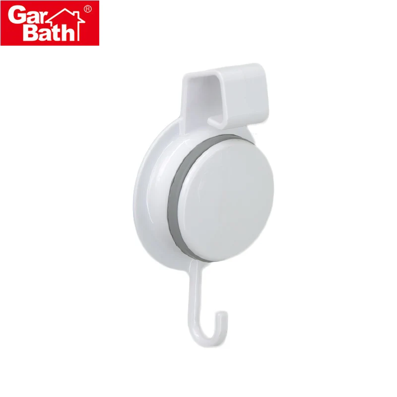 No Drilling Kitchen Bathroom Suction Cup Plastic Basin Hook Stainless Steel Single Towel Hook