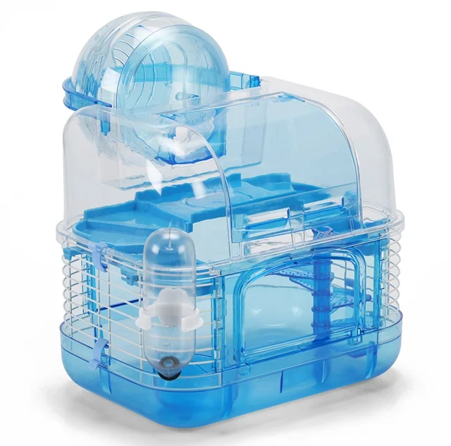 734-A Hot Selling New Small Plastic Pet Minor Planet Cage With Food Bowl And Drinker Hamster House