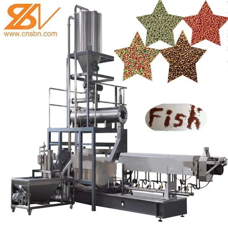2021 new design 100kg/h-6ton/h pet dog cat fish shrimp food feed machinery extruder equipment plant production line