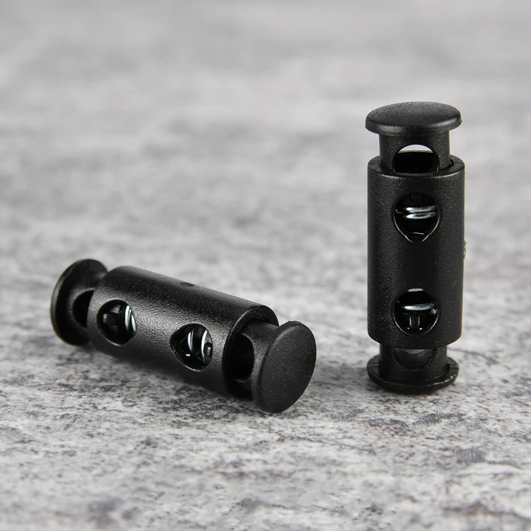 Двойная головка, две части, отверстия, черный шнур, пластиковая пробка