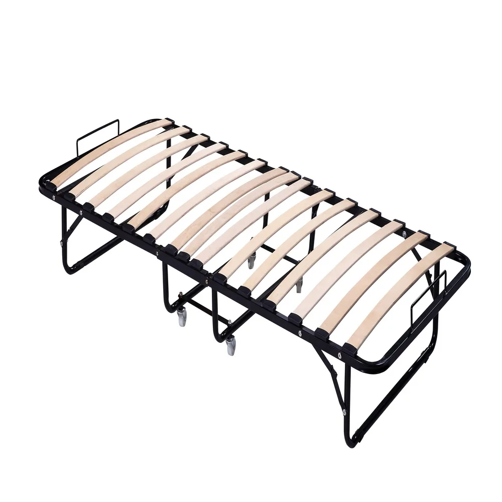 folding single slat & metal bed DJ-PQ14 rollaway foldable bed