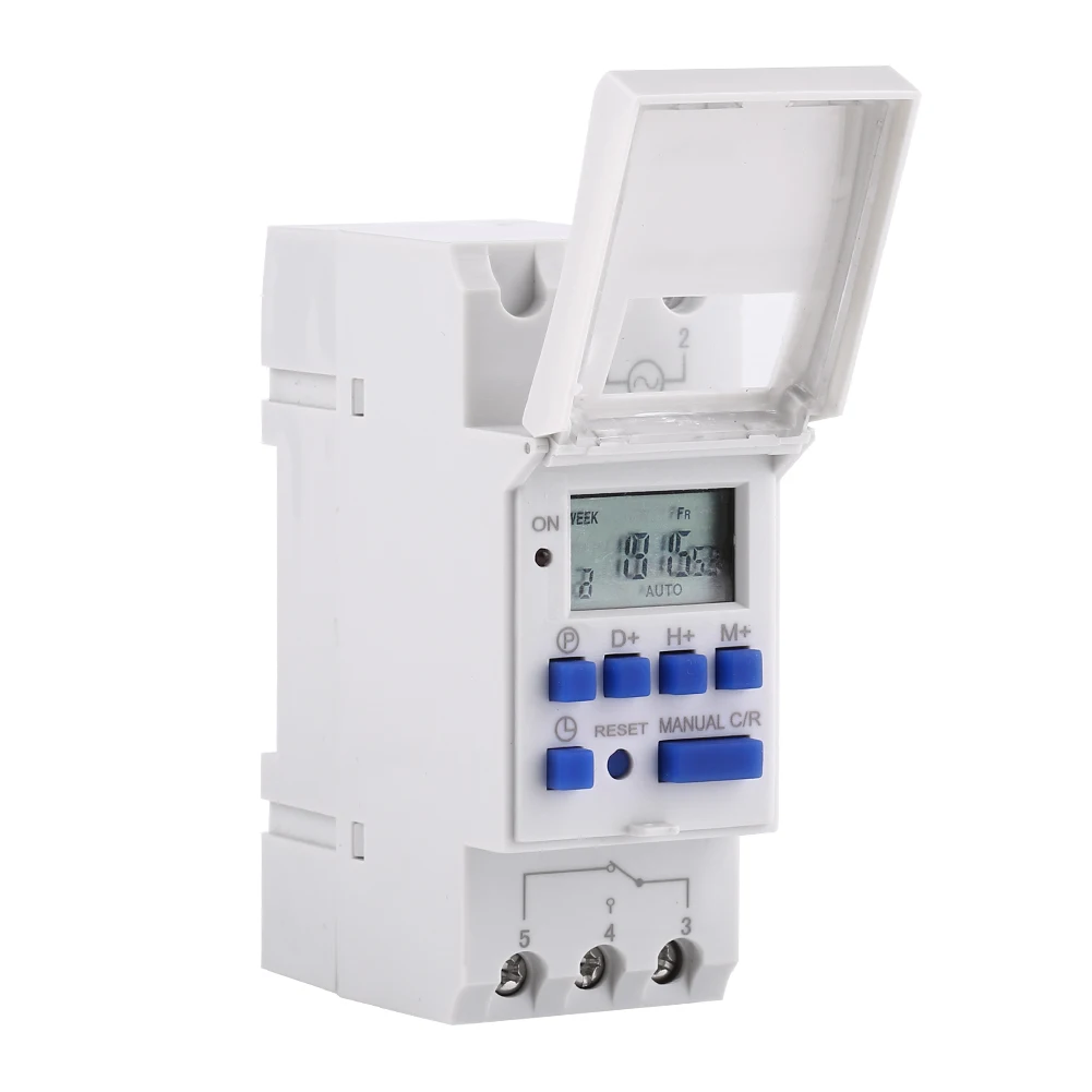 AHC15A LCD Display  Weekly Programmable Electronic Timer timer switch DIN Rail Installation