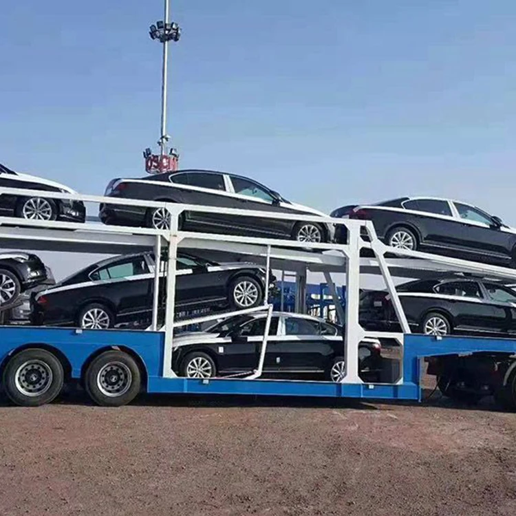 High Quality Hydraulic Lifting 2 Floors 15m 2 Axle Car Carrier Semi Trailer For Auto Cdv Mpv Suv