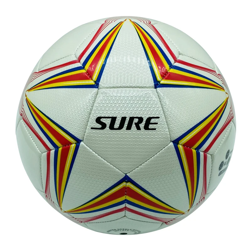 Custom Printed PU Soccer Ball Official Size Football TPU PVC Machine Sewing Ball
